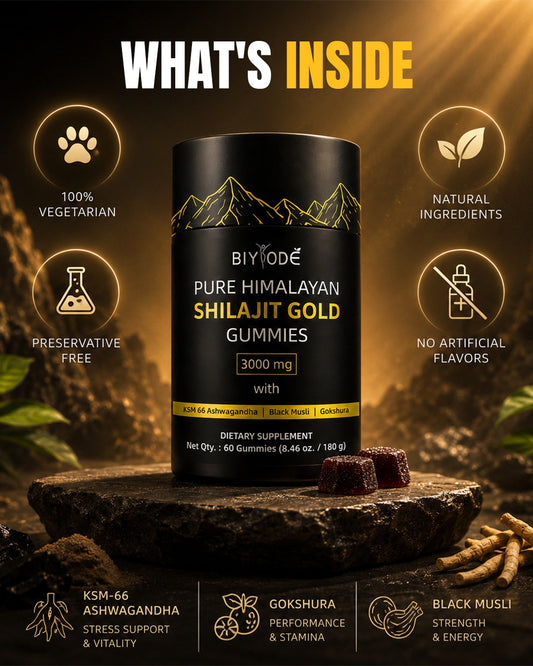 Pure Himalayan Shilajit Gummies With Ashwagandha, Gokshura & Other Herbs No Added Sugar 60 Chewables Edible Supplement